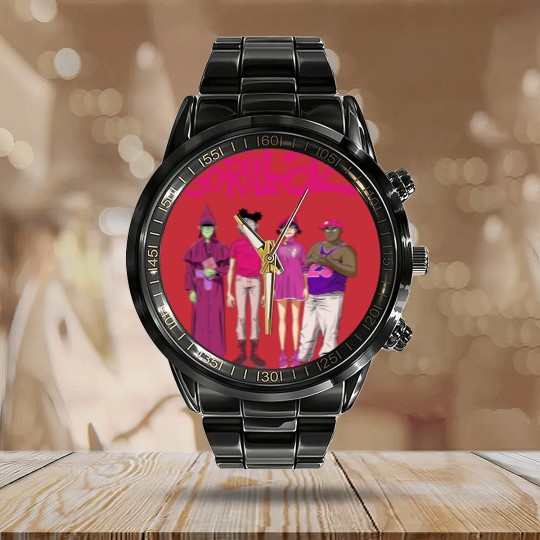 Discover Vintage 90s Gorillaz Calendar Steel Band Watch
