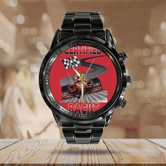 Discover Certified Racist Calendar Steel Band Watch,