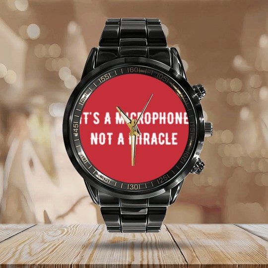 Discover It s a microphone not a miracle Calendar Steel Band Watch Calendar Steel Band Watch