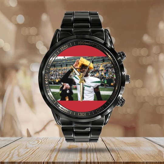 Discover Sauce Cheesehead Calendar Steel Band Watch