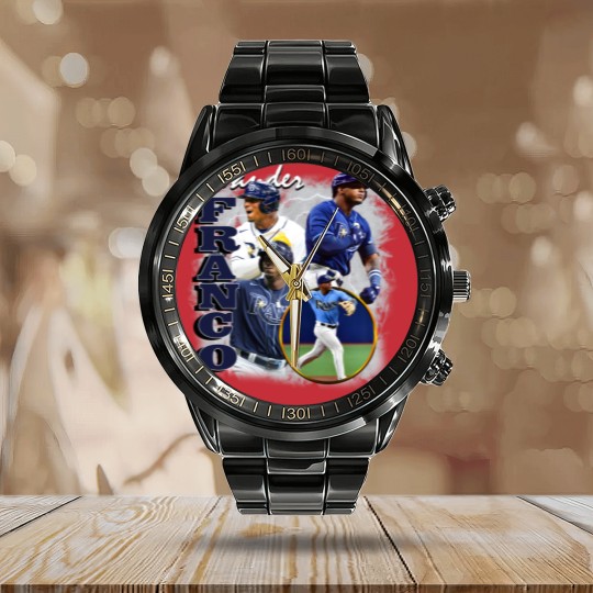 Discover Wander Franco Calendar Steel Band Watch, Baseball Calendar Steel Band Watch, Classic 90s Graphic Calendar Steel Band Watch