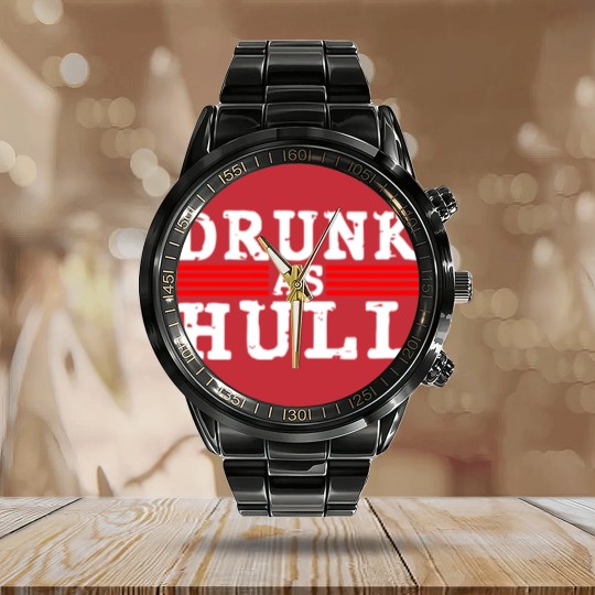 Discover Drunk As Hull Funny Hockey Calendar Steel Band Watch