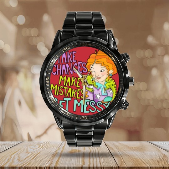 Discover Take Chances Make Mistakes Get Messy Calendar Steel Band Watch, Miss Frizzle Calendar Steel Band Watch, Magic School Bus