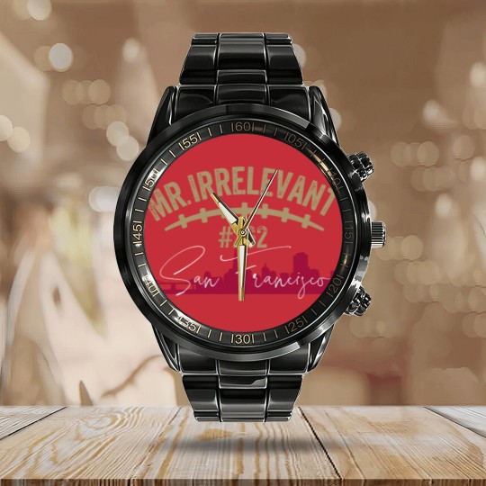 Discover Mr Irrelevant Calendar Steel Band Watch, San Francisco Brock Purdy Calendar Steel Band Watch