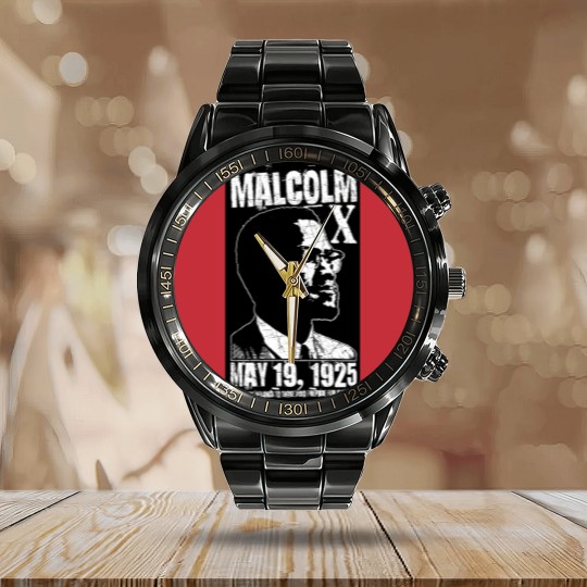Discover Malcolm X Anniversary Calendar Steel Band Watch/