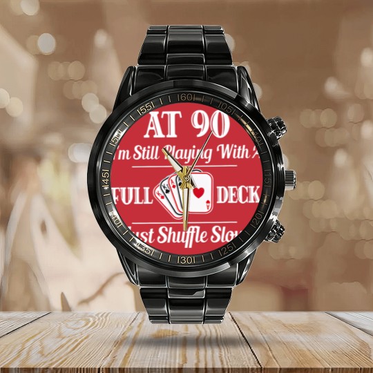 Discover Funny 90th Birthday Gift Calendar Steel Band Watch 90 Year Old Cards Calendar Steel Band Watch