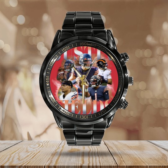 Discover JUSTIN FIELDS Calendar Steel Band Watch - Chicago Bears - Vintage Retro 90s bootleg