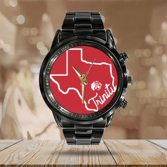 Discover Trinity tigers Calendar Steel Band Watch, Trinity college, woman Calendar Steel Band Watch, men Calendar Steel Band Watch,