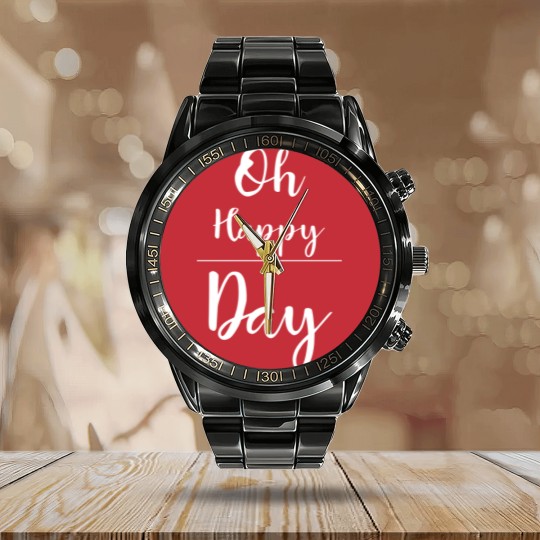 Discover Oh Happy Day Calendar Steel Band Watch