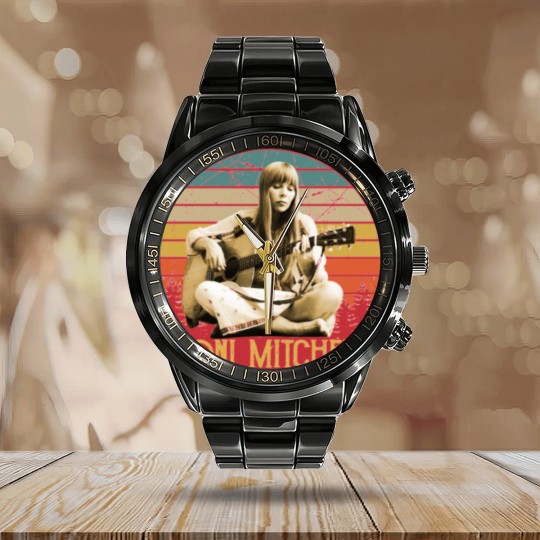 Discover Joni Mitchell  Classic Calendar Steel Band Watch