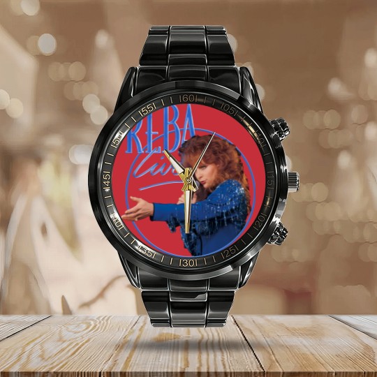 Discover Reba Vintage Live Classic Calendar Steel Band Watch