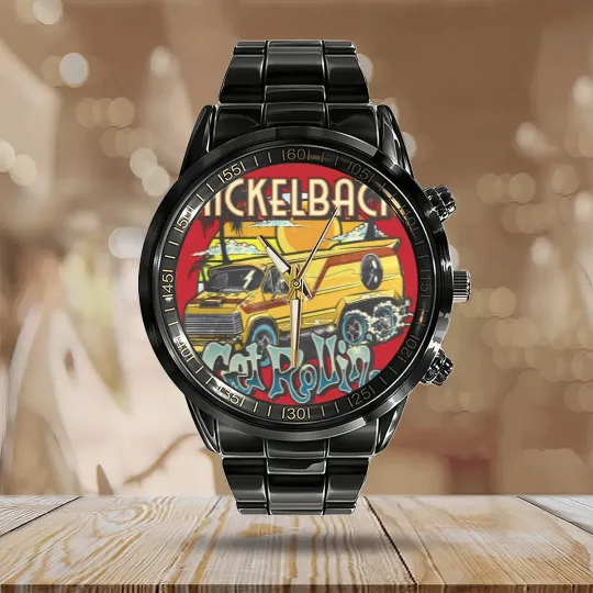 Discover Vintage Nickleback Band Calendar Steel Band Watch, Nickelback Calendar Steel Band Watch