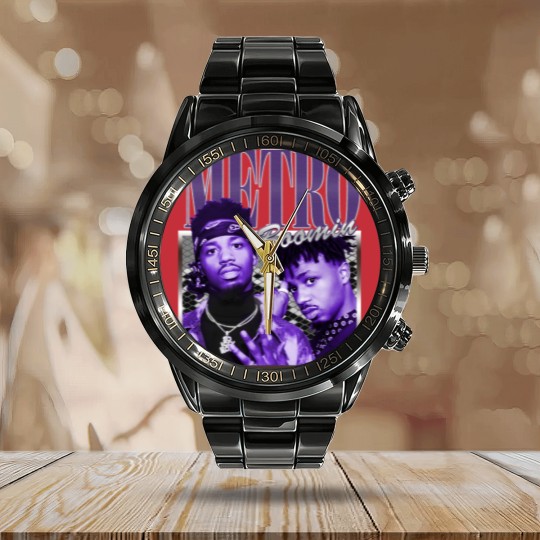Discover RETRO METRO BOOMIN Vintage Calendar Steel Band Watch, Metro Boomin Hip-Hop/Rap
