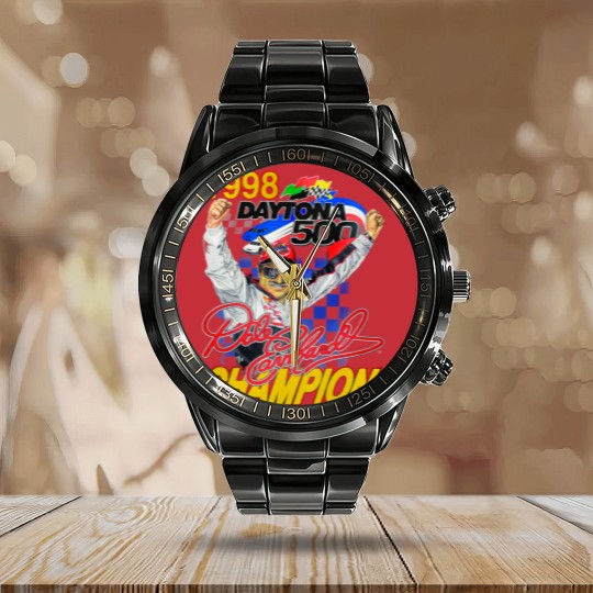 Discover Vintage Dale Earnhardt 1998 Daytona 500 Calendar Steel Band Watch, Racing Calendar Steel Band Watch, Goodwin Champions Calendar Steel Band Watch