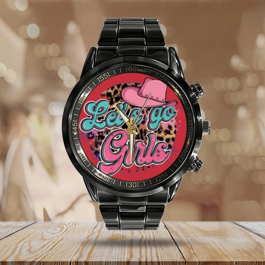 Discover Lets Go Girls Shania Twain Inspired Calendar Steel Band Watch