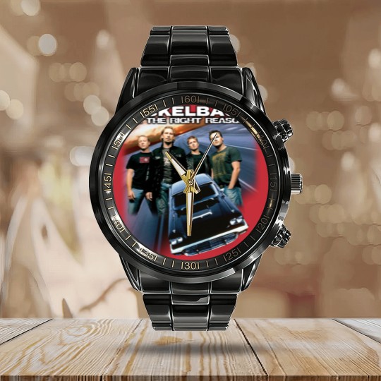 Discover Nickelback Music Calendar Steel Band Watch, Vintage Get Rollin' Tour 2023 Tickets Album All the Right Reasons