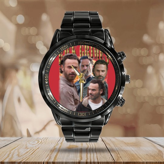 Discover Rick Grimes Vintage Calendar Steel Band Watch, Gift For Women and Man Unisex Calendar Steel Band Watch
