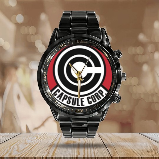 Discover Capsule corp original logo Calendar Steel Band Watch