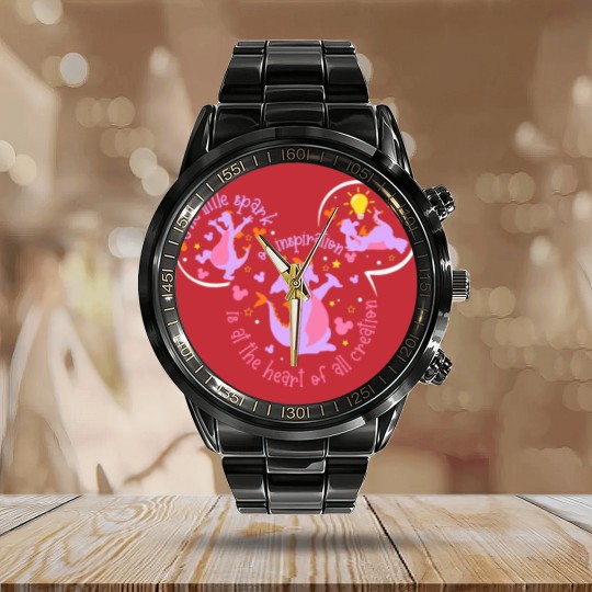 Discover Figment Calendar Steel Band Watch, One Little Spark Calendar Steel Band Watch, Purple Dragon Calendar Steel Band Watch