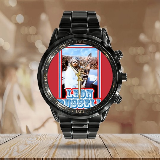 Discover Leon Russell 1972 vintage Classic Calendar Steel Band Watch