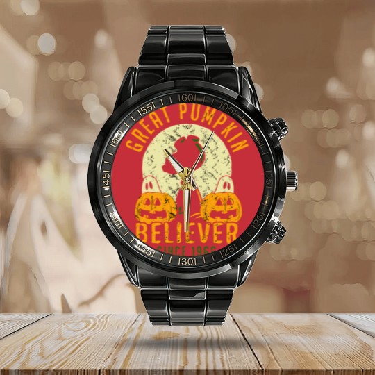 Discover Great Pumpkin Believer Calendar Steel Band Watch