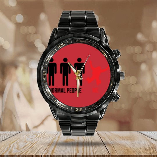 Discover Normal People Me Skydiver Skydive Funny Parachute Calendar Steel Band Watch