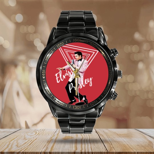 Discover Elvis Calendar Steel Band Watch, Elvis Presley, King Of Rock N Roll Graphic Calendar Steel Band Watch, Elvis Dance Calendar Steel Band Watch