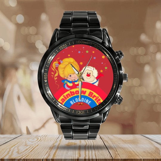 Discover Vintage Blondine Rainbow Brite Calendar Steel Band Watch