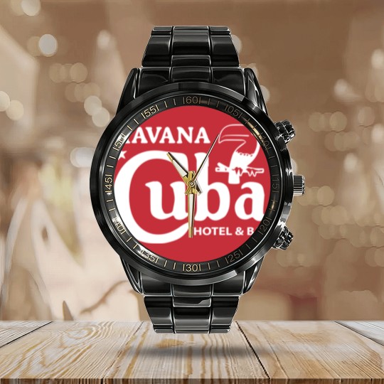 Discover Havana Cuba Calendar Steel Band Watch