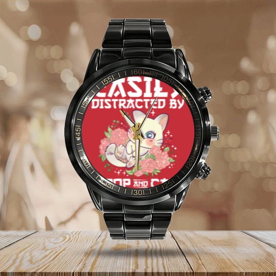 Discover K-Pop Cats Sayings | Korean Pop Cat Pet K Pop Gift Calendar Steel Band Watch