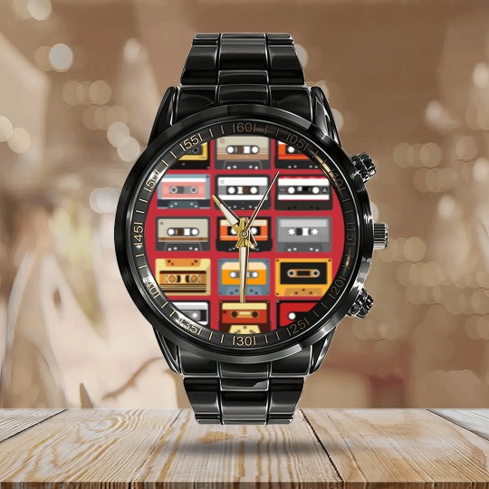 Discover Cassette Tape - Cassette Tape - Calendar Steel Band Watch
