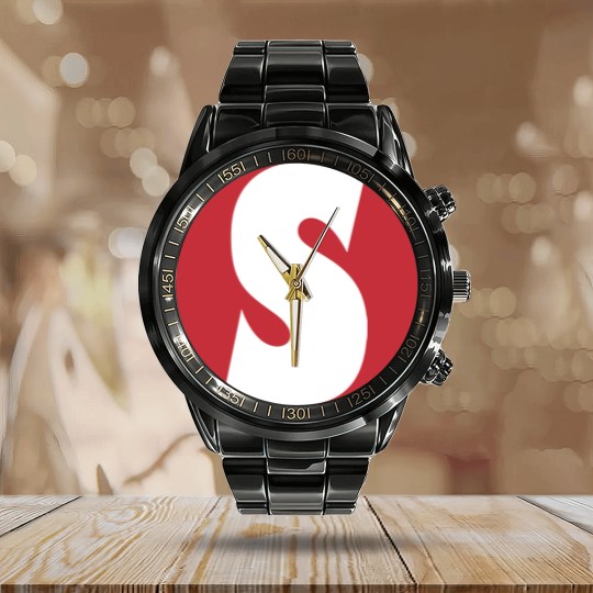 Discover Chipmunks "S" Simon Letter Print Halloween Costume Calendar Steel Band Watch
