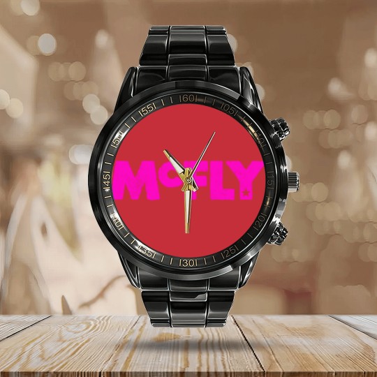 Discover McFly Logo pink Calendar Steel Band Watch