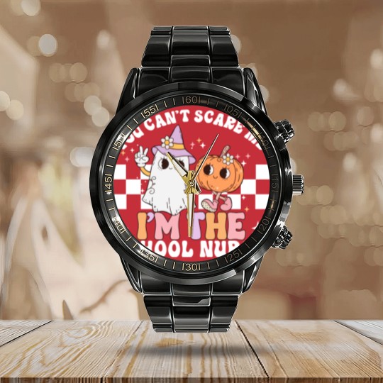 Discover Teacher Halloween Calendar Steel Band Watch for School Nurse Calendar Steel Band Watch, Halloween School Nurse Gift, Spooky School Nurse Calendar Steel Band Watch, School Nurse Calendar Steel Band Watch, Nurse Life