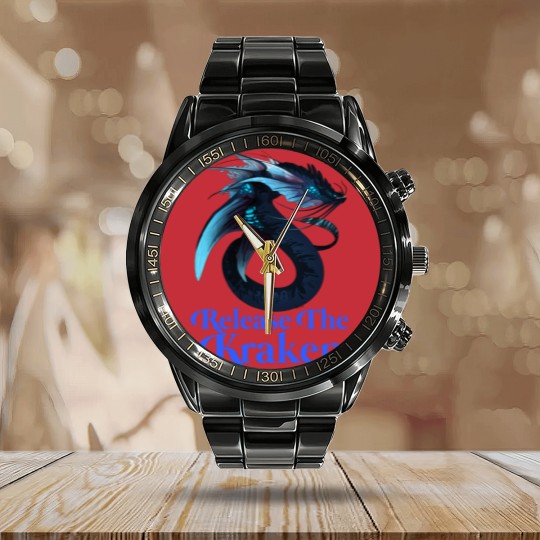 Discover Release the kraken Calendar Steel Band Watch