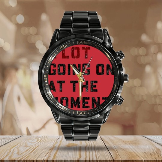 Discover A Lot Going On At The Moment Calendar Steel Band Watch, Not a Lot Calendar Steel Band Watch, Concert Calendar Steel Band Watch
