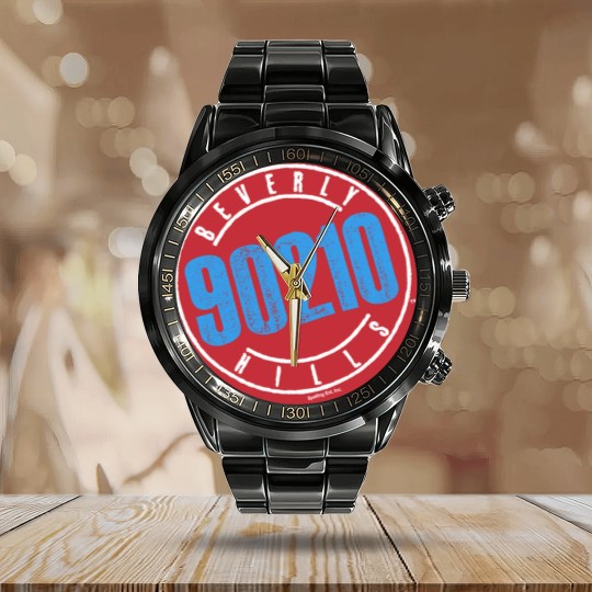 Discover vintage 1991 Beverly Hills 90210 Calendar Steel Band Watch