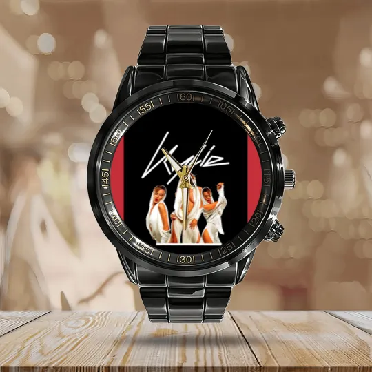 Discover Kylie Minogue Fever Cant Get You Out Of My Head Graphic Calendar Steel Band Watch