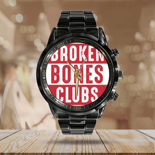 Discover Vintage 1970's Broken Bone Club - Broken Bones - Calendar Steel Band Watch