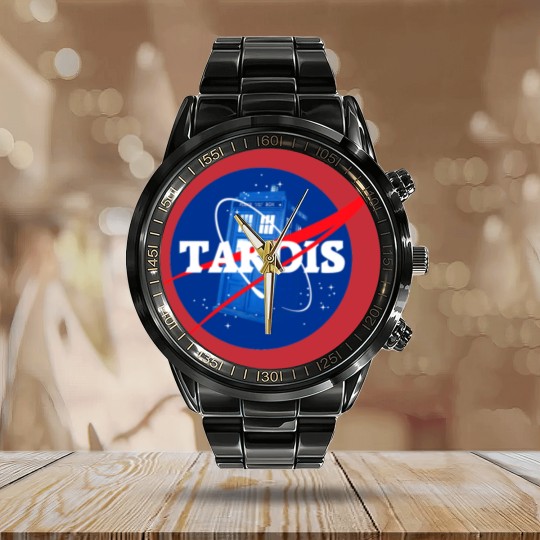 Discover Doctor Who Tardis Calendar Steel Band Watch