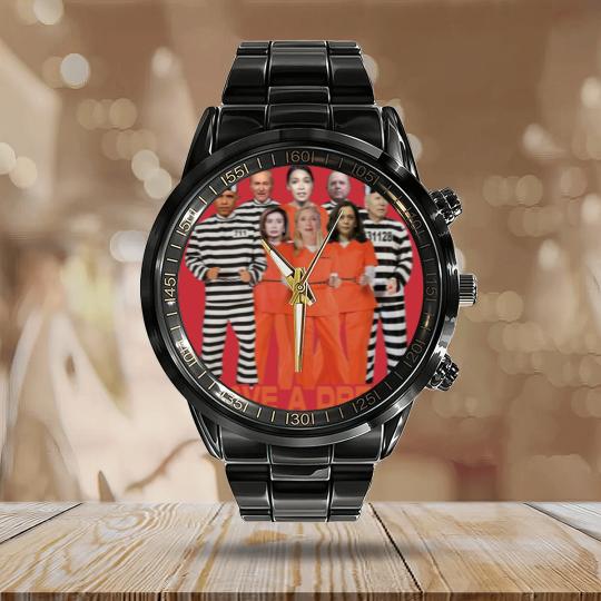 Discover Funny I Have a Dream Biden Obama Clinton Democratic Manacle Unisex Calendar Steel Band Watch