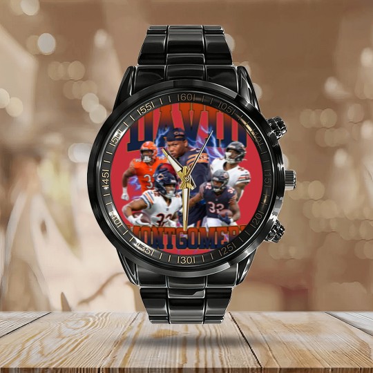 Discover David Montgomery 90s Vintage Bootleg Calendar Steel Band Watch, Football Vintage 90s
