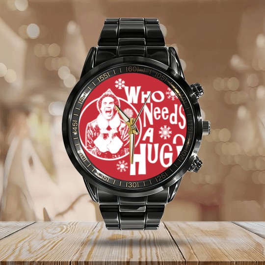 Discover Who Needs A Hug? Buddy The Elf - Buddy The Elf - Calendar Steel Band Watch