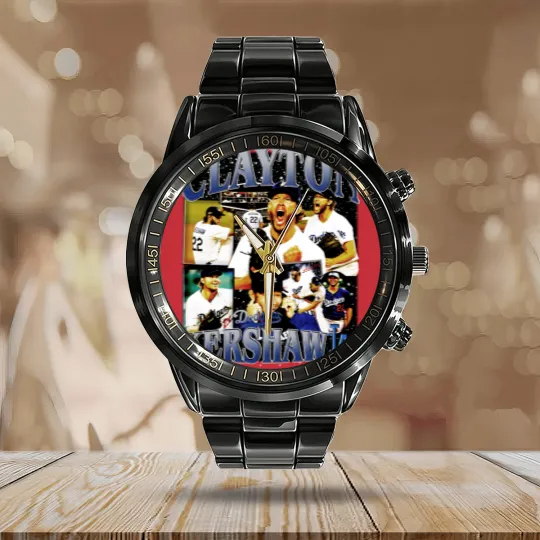 Discover Clayton Kershaw Vintage Calendar Steel Band Watch