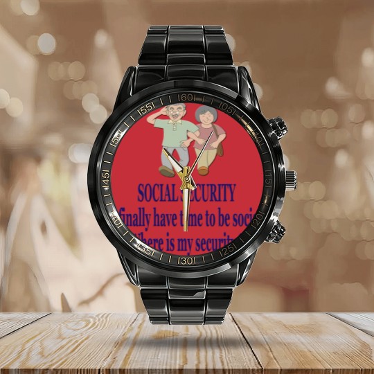 Discover SOCIAL SECURITY. I finally have time to be ... Calendar Steel Band Watch