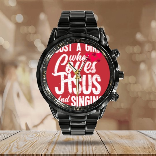 Discover Jesus Funny Singing Calendar Steel Band Watch