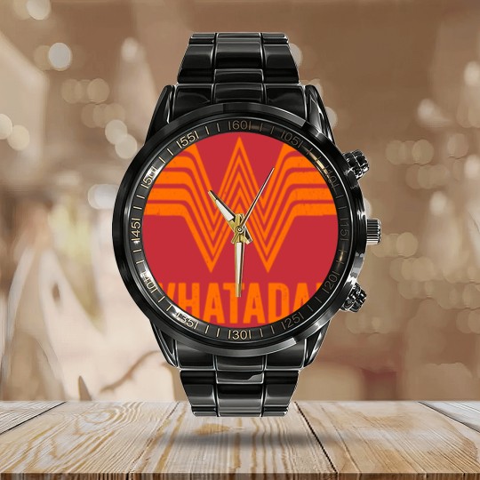 Discover Whatadad Funny Whataburger Lover Texas Gift | Active Calendar Steel Band Watch