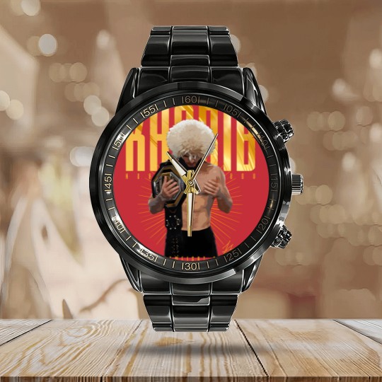 Discover Khabib Nurmagomedov - Khabib Nurmagomedov Mixed Martial Art - Calendar Steel Band Watch