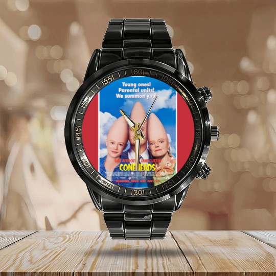 Discover Coneheads Movie Calendar Steel Band Watch Cool Retro Movie Fan Calendar Steel Band Watch