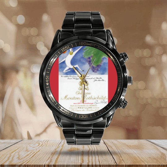 Discover Château Mouton Rothschild Classic Calendar Steel Band Watch Calendar Steel Band Watch